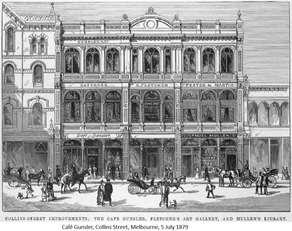 Collins St Cafe Gunsler 1879