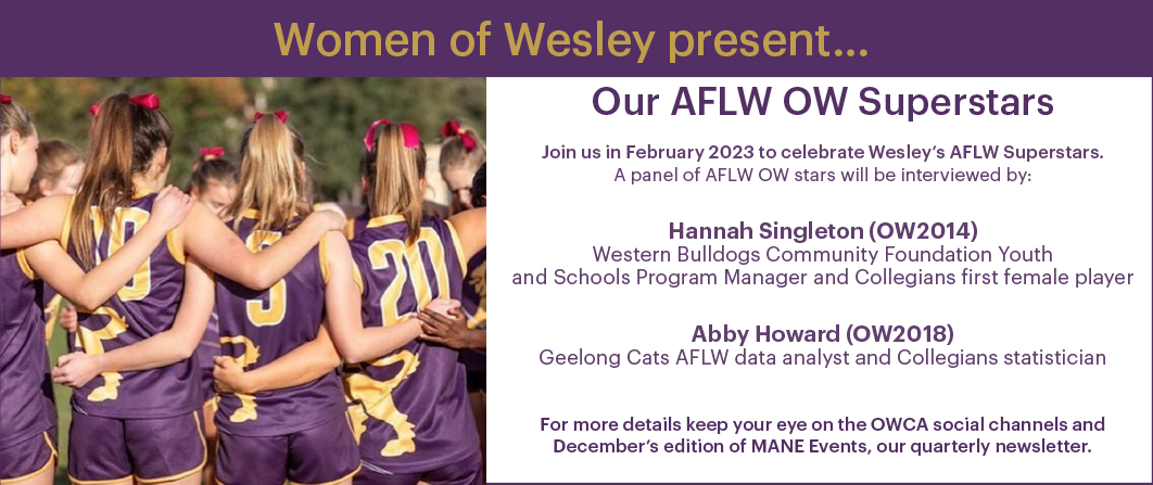 Advertisement for Women of Wesley