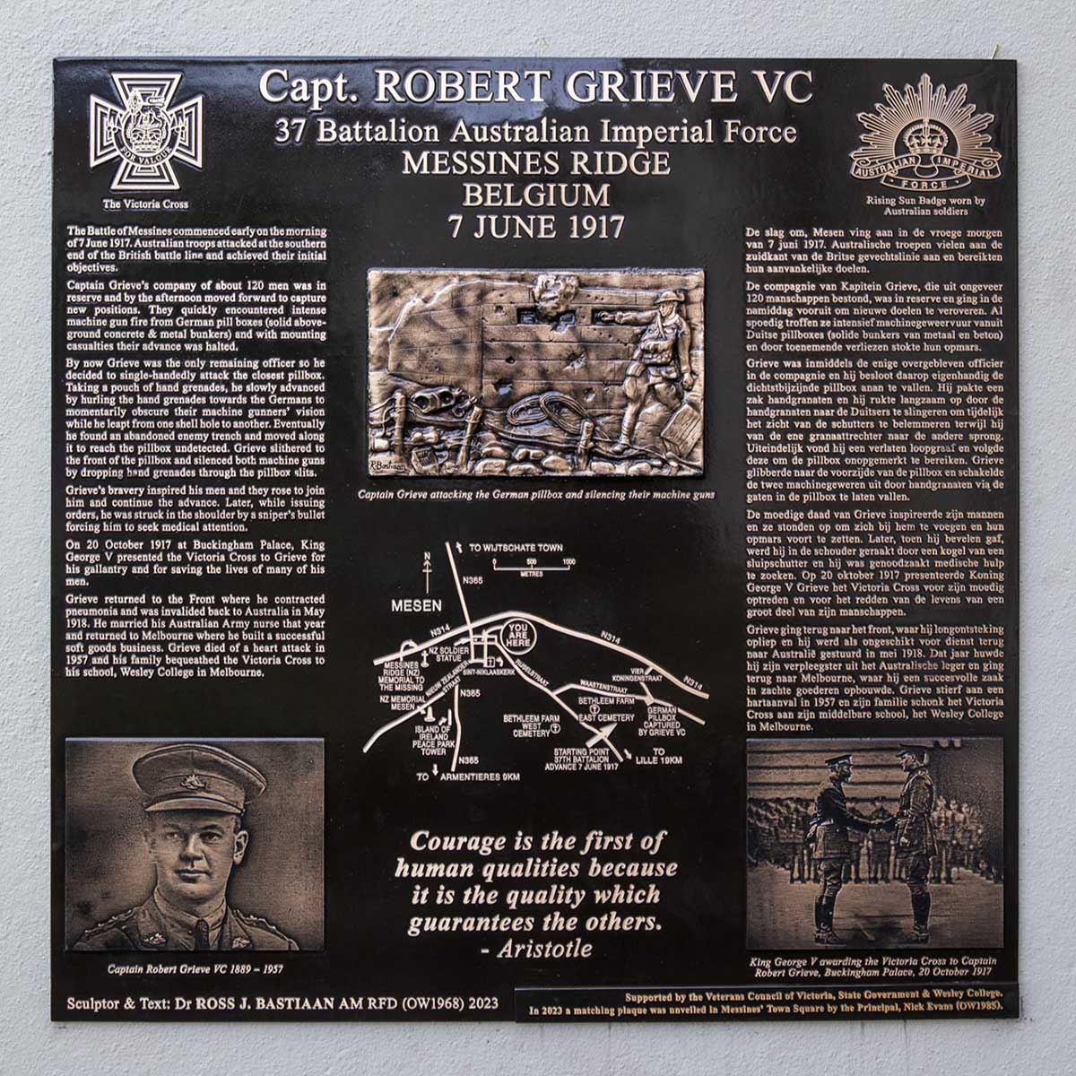 Plaque for Robert Grieve