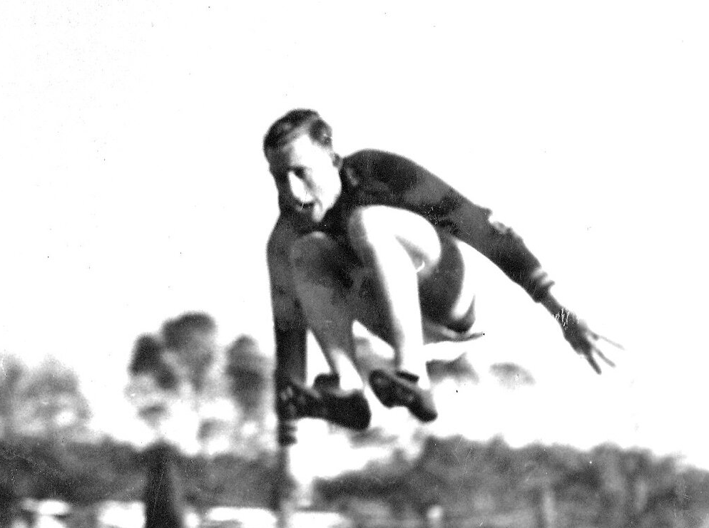 John Gellie competing in sport
